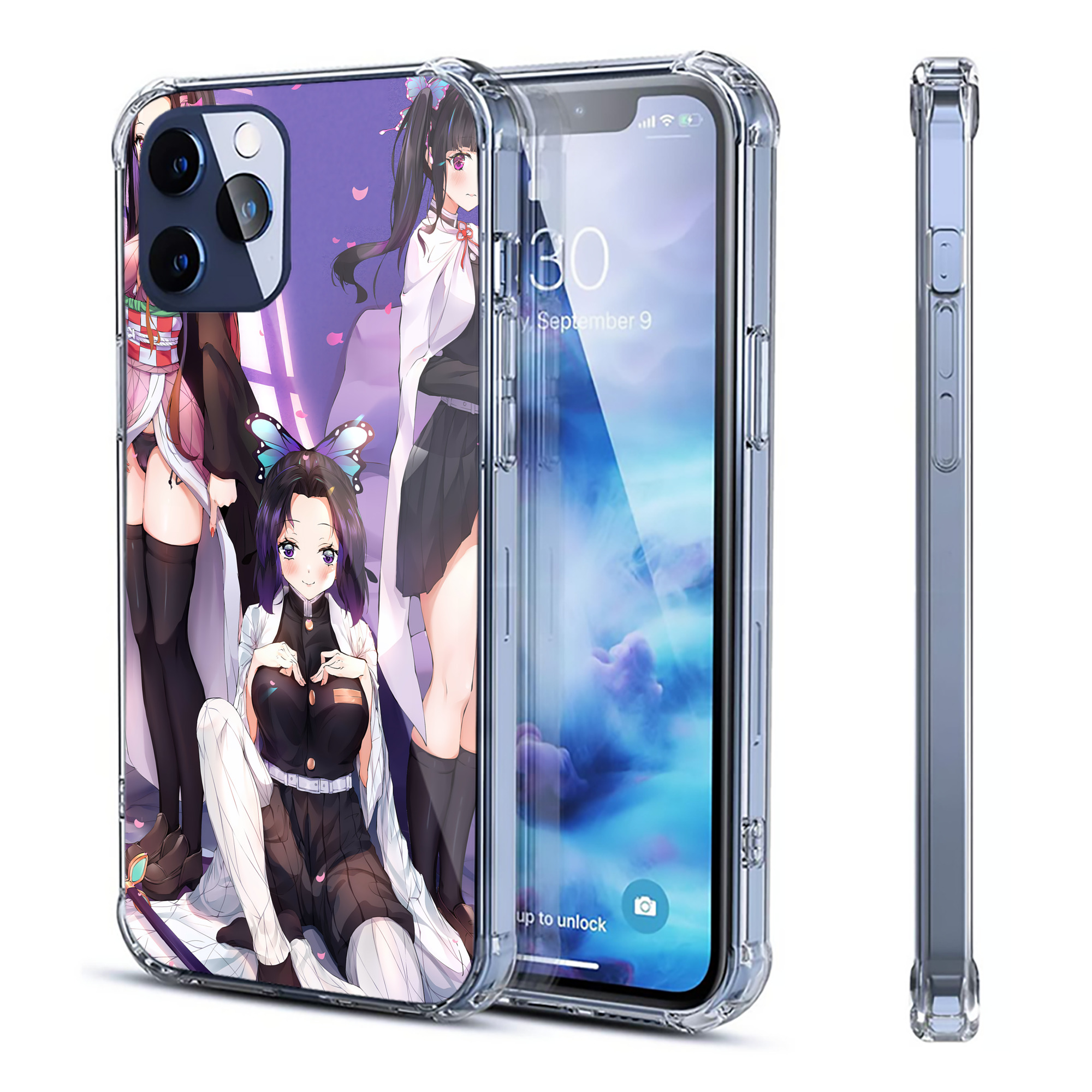 （画像用） 鬼滅の刃（きめつのやいば）竈門 禰󠄀豆子／かまど ねずこ Kamado Nezuko 【iPhone 12シリーズ対応】透明スマホケース（クリアソフトケース）